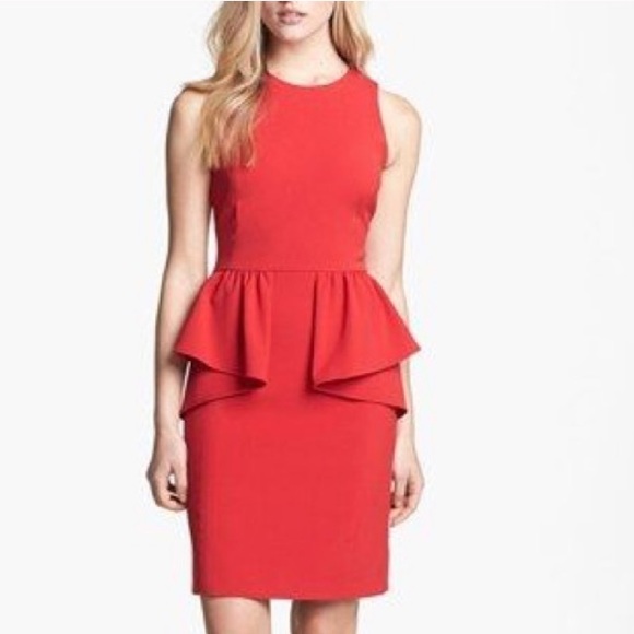 Michael Kors Dresses & Skirts - Michael Kors red Peplum Dress 2